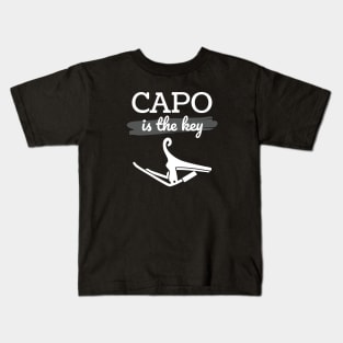 Capo is the Key Capo Dark Theme Kids T-Shirt